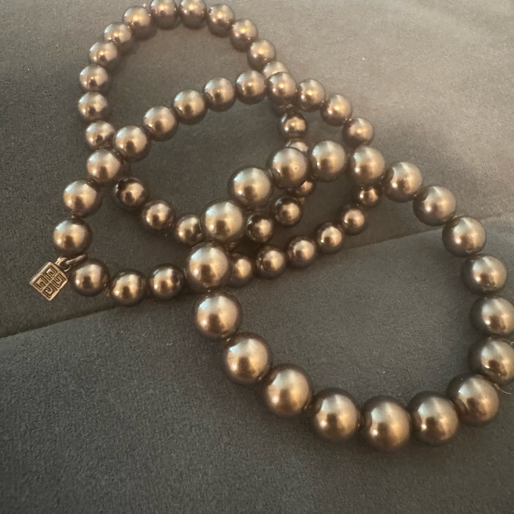 Givenchy Elegant Bronze Pearl 3 Set Bracelet